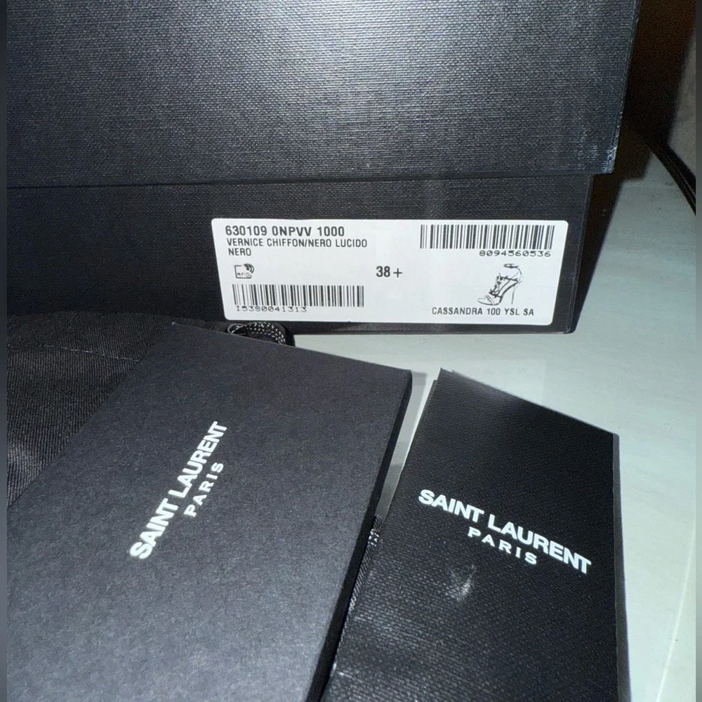 YSL (Saint Laurent) Cassandra Sandals in Patent Leather - Picture 8 of 11